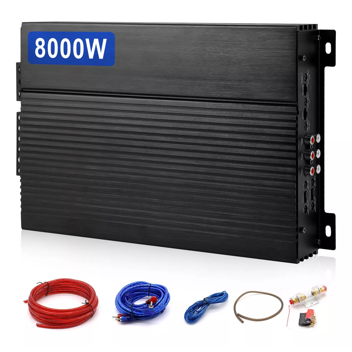 Amplificador Para Autos 5 Canales Con Línea De Instalación 8000w