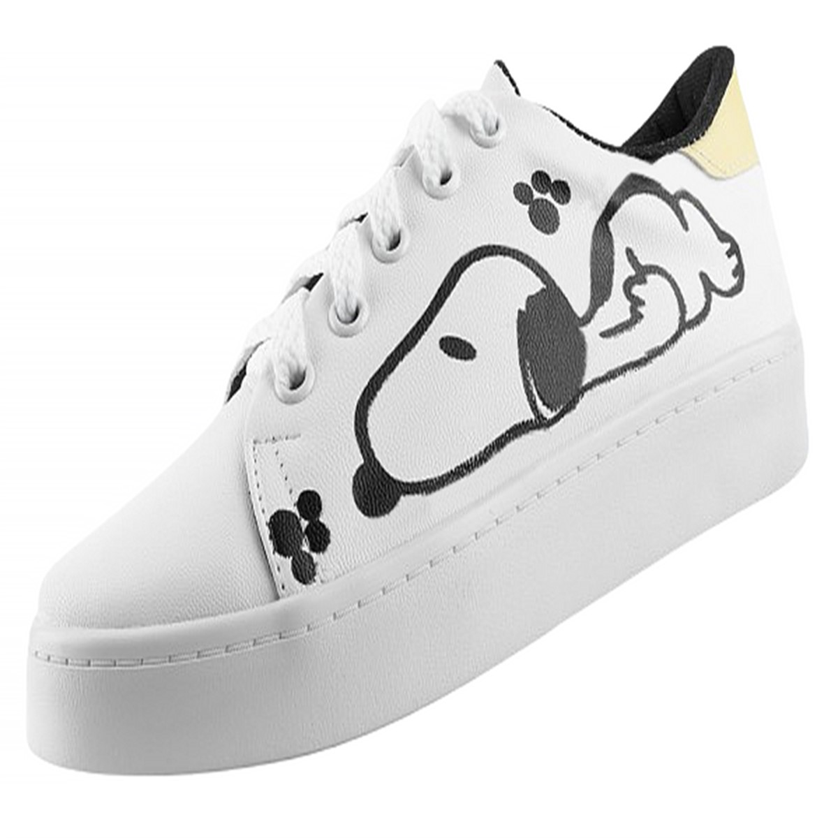 Tenis Mujer Snoopy Niña Juvenil Casuales Blancos Moda 451-bs.