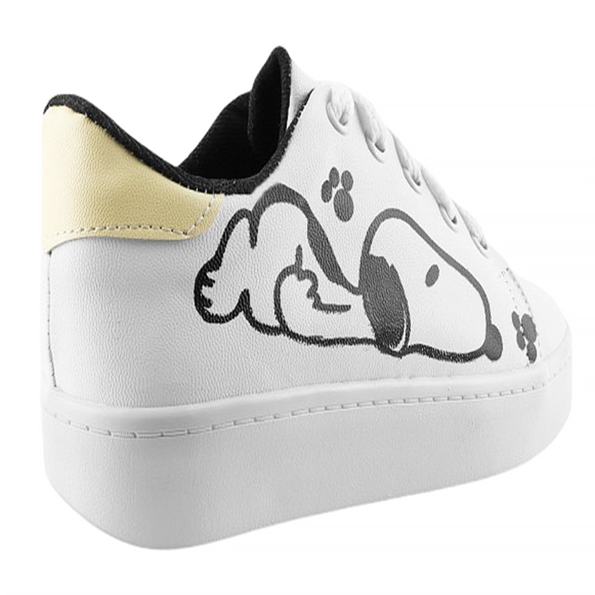 Tenis Mujer Snoopy Niña Juvenil Casuales Blancos Moda 451-bs.