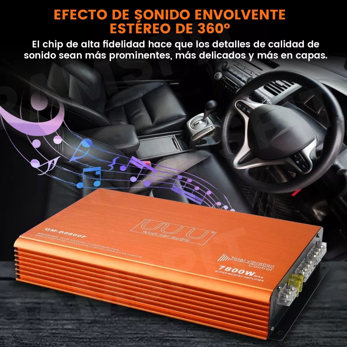 Amplificador De Audio 4 Canal Fuente Para Carros,7800w