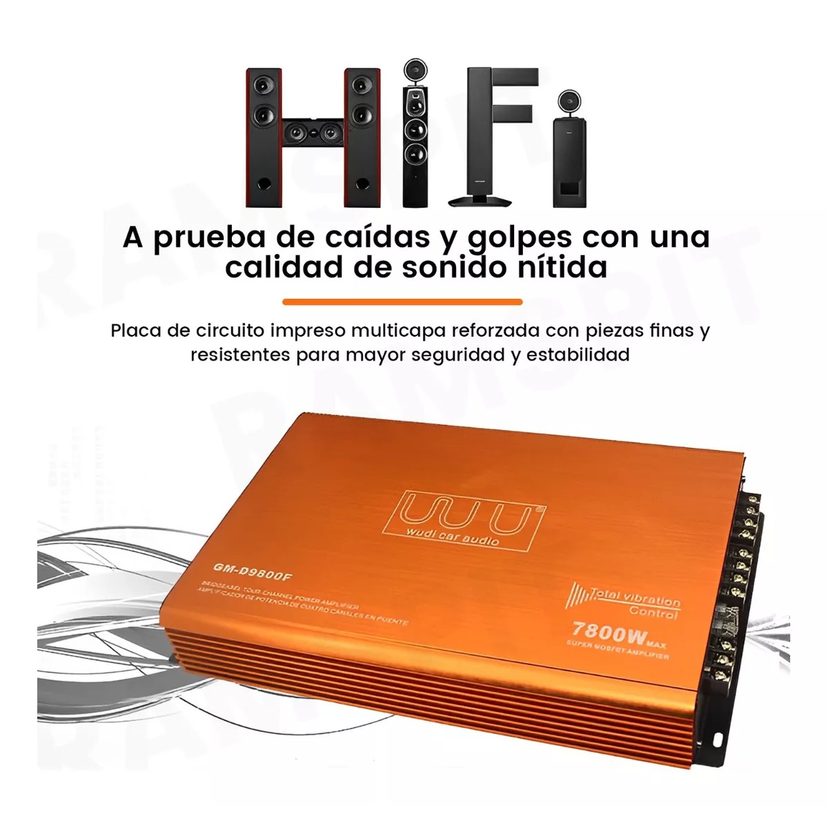 Amplificador De Audio 4 Canal Fuente Para Carros,7800w