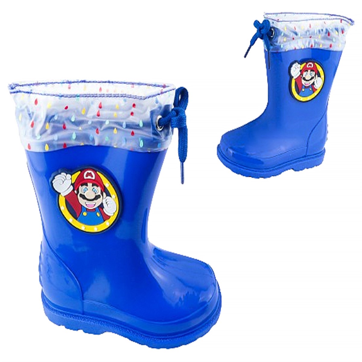 Botas Niño Lluvia Super Mario Bros Videojuego 612 Azul