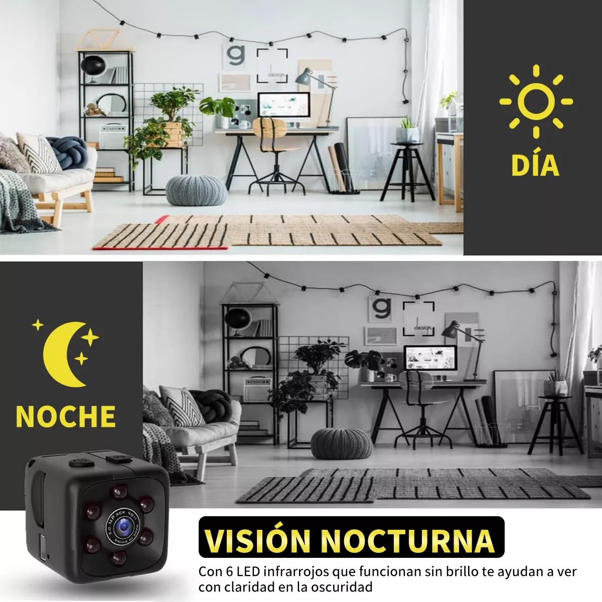 Mini Cámara Espía Micro Webcams Visiónnocturna Con 32gb Tf