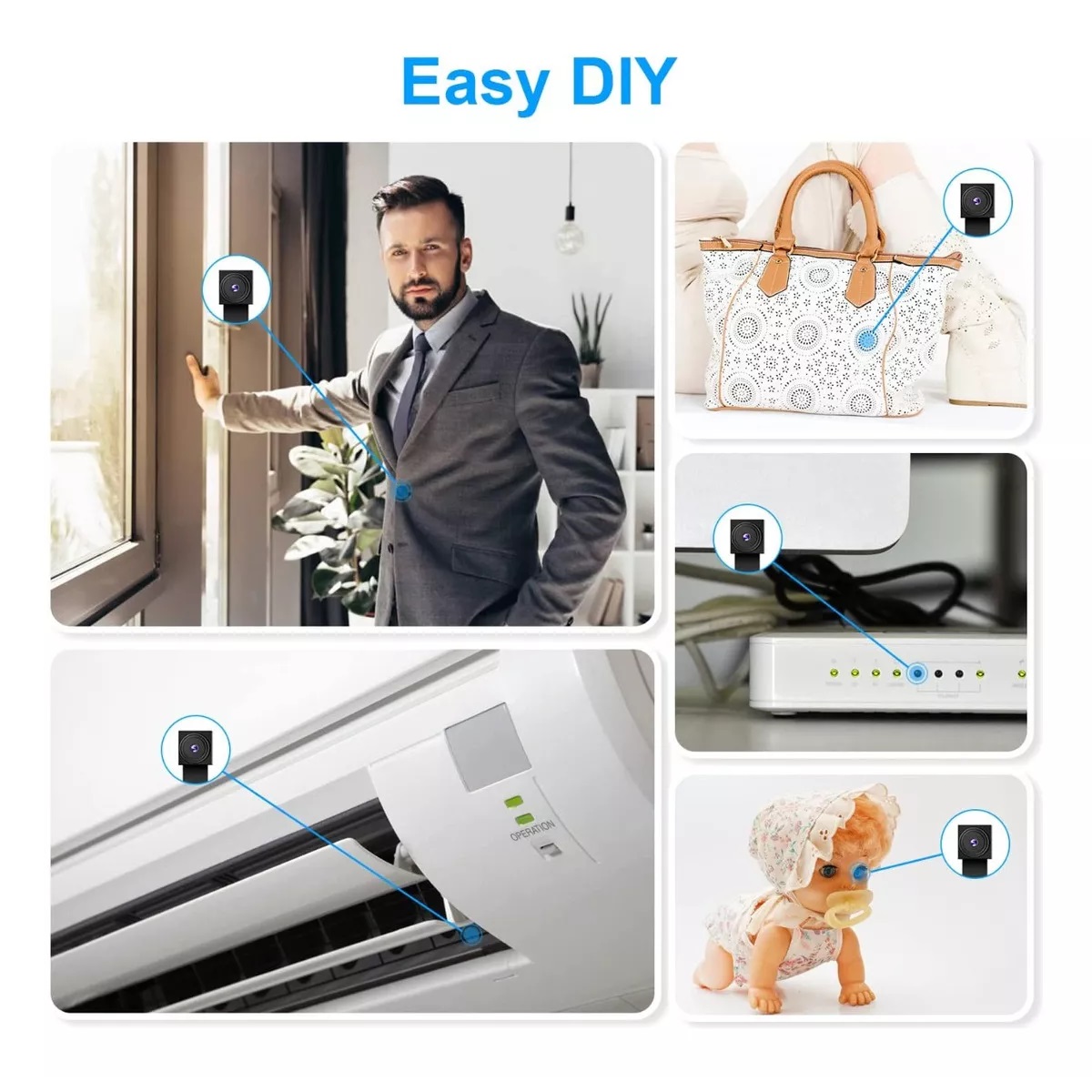 Cámara de seguridad Genérica Módulo 9.8ni con resolución de 2MP negra