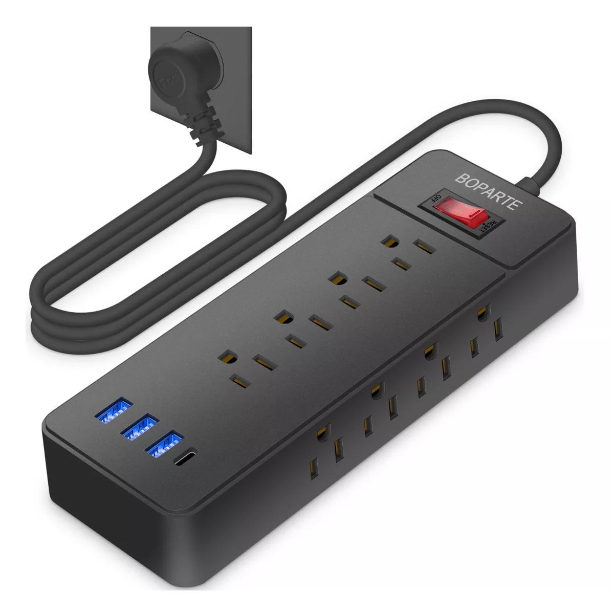 Regulador Cargador Multicontactos Con 12 Tomas 3 Usb 1 Tipoc