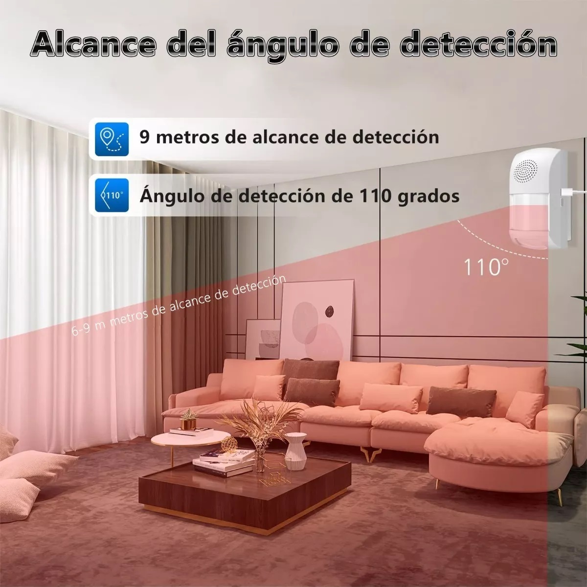 Sensor Movimiento Alarma De Seguridad Inalámbrica Wifi 110db