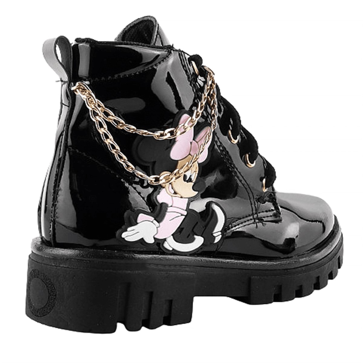 Botas Mimi Niña Plataforma Charol Negro Cómodas 945-cn.