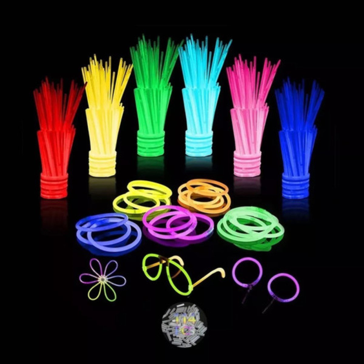 Pulseras fluorescentes para decoración y juegos luminosos