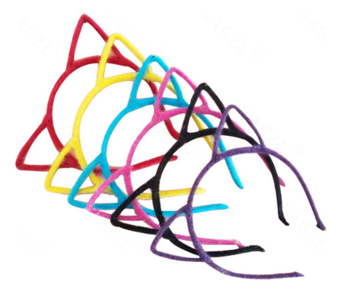 Diademas Luz Neon Tocado Luminosa Con Orejas Fiestas 12 Uds colores