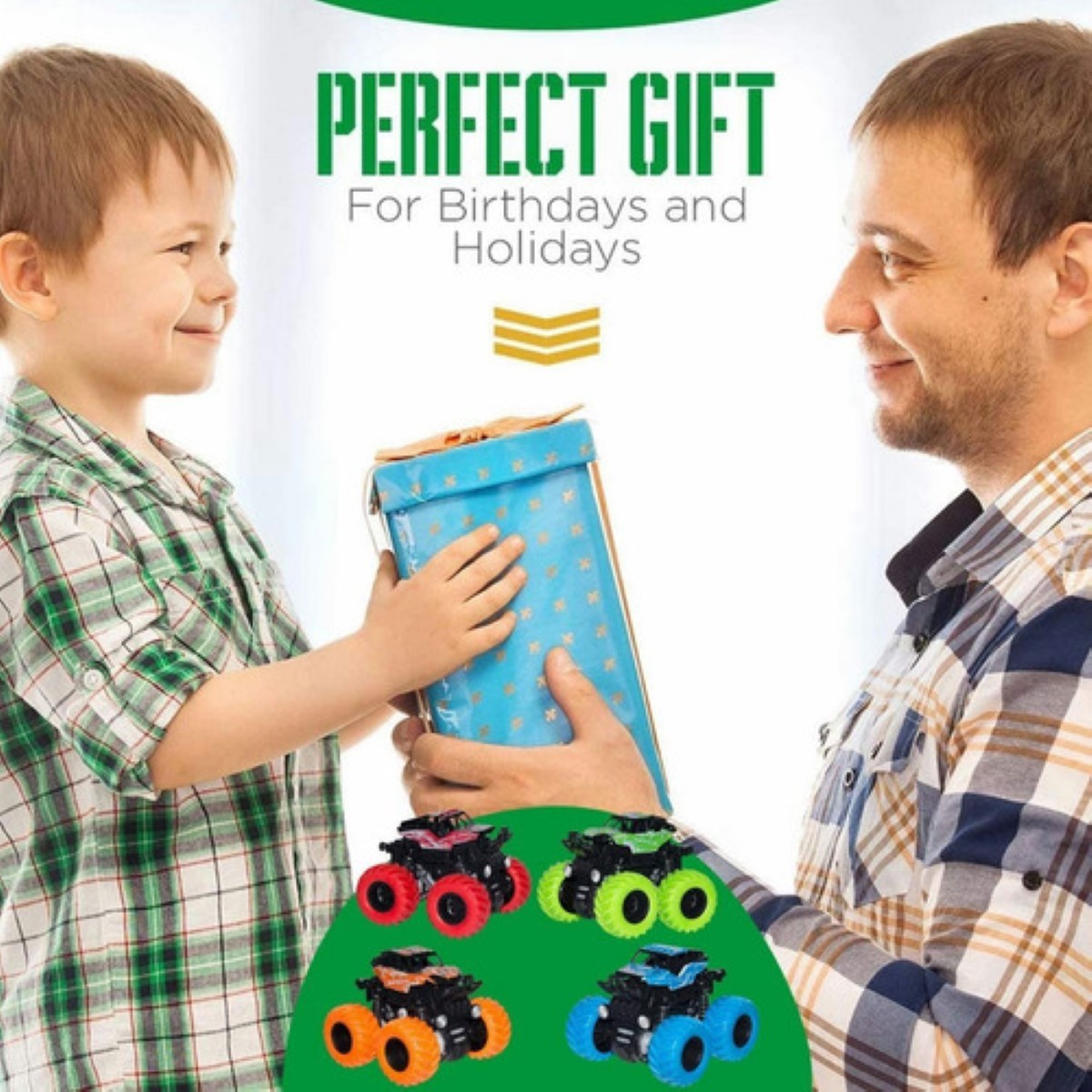 Juguetes Monster Truck Coches De Juguete De Fricción 4pcs