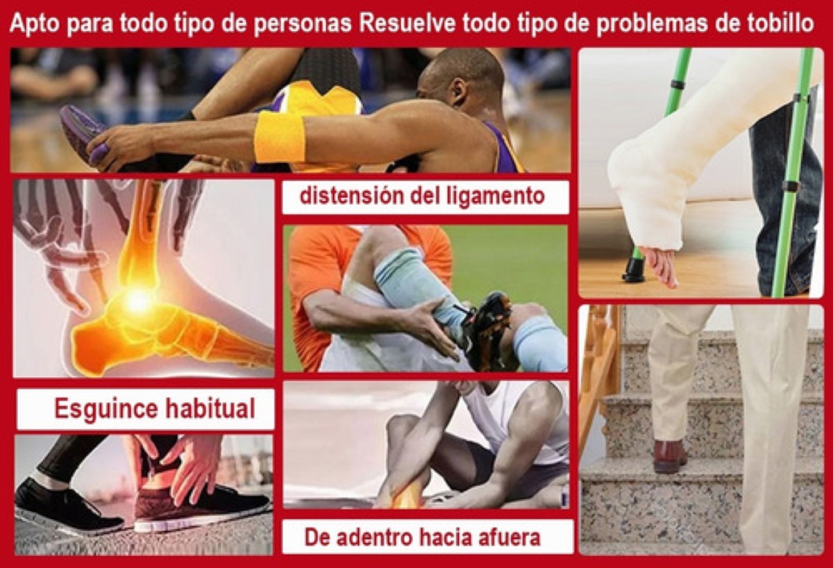 Soporte Protector Para Tobillo Torceduras Deporte negro talla M