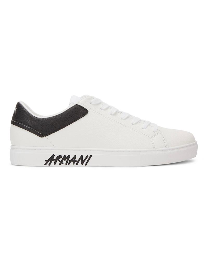 TENIS ARMANI EXCHANGE BLANCO CON NEGRO PARA HOMBRE.