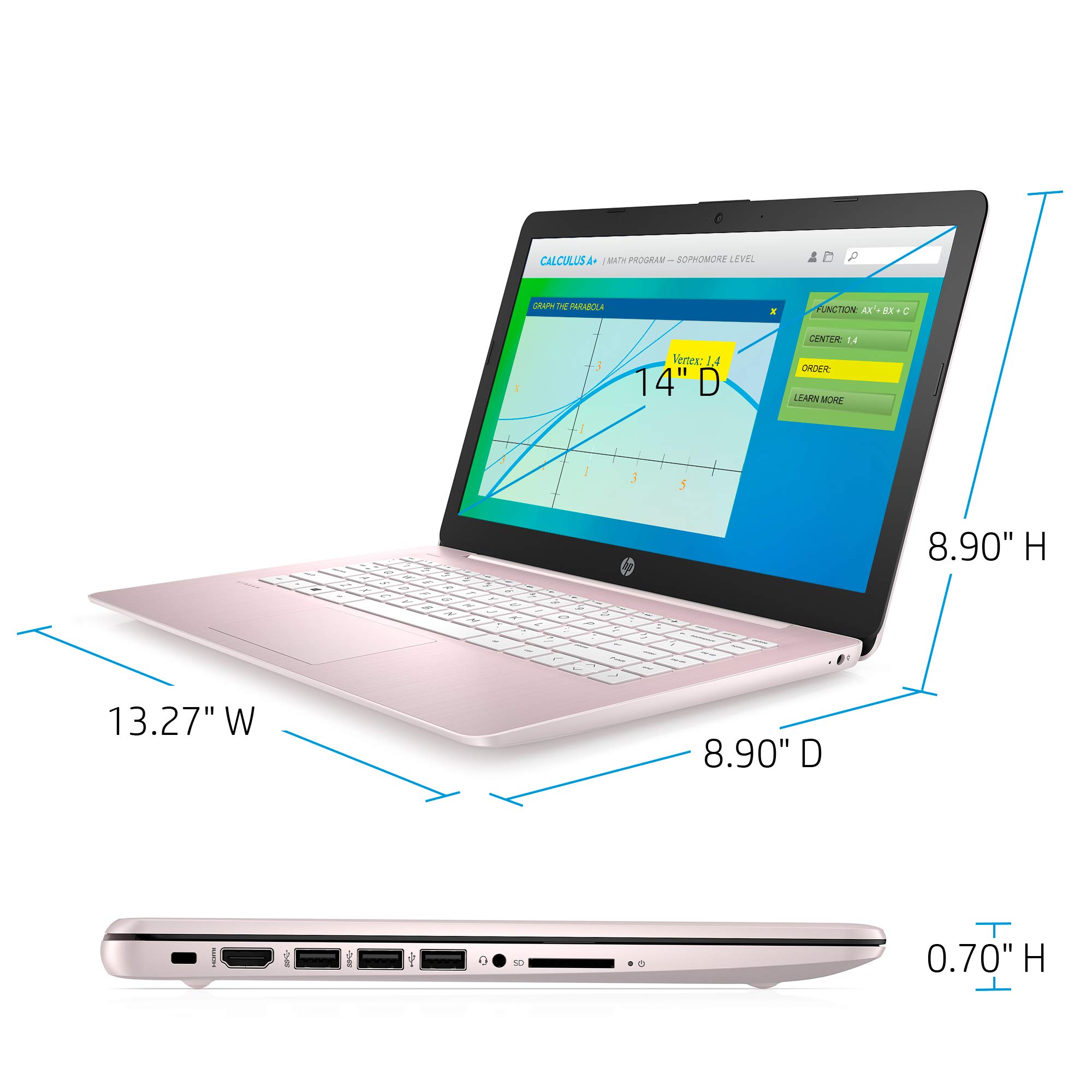 Laptop HP Stream 14 CF2112WM 64GB 4GB RAM Windows 11 Rosa (Reacondicionada).