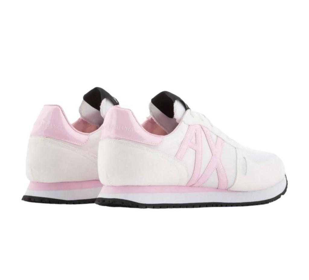 TENIS ARMANI EXCHANGE BLANCO CON ROSA PARA MUJER