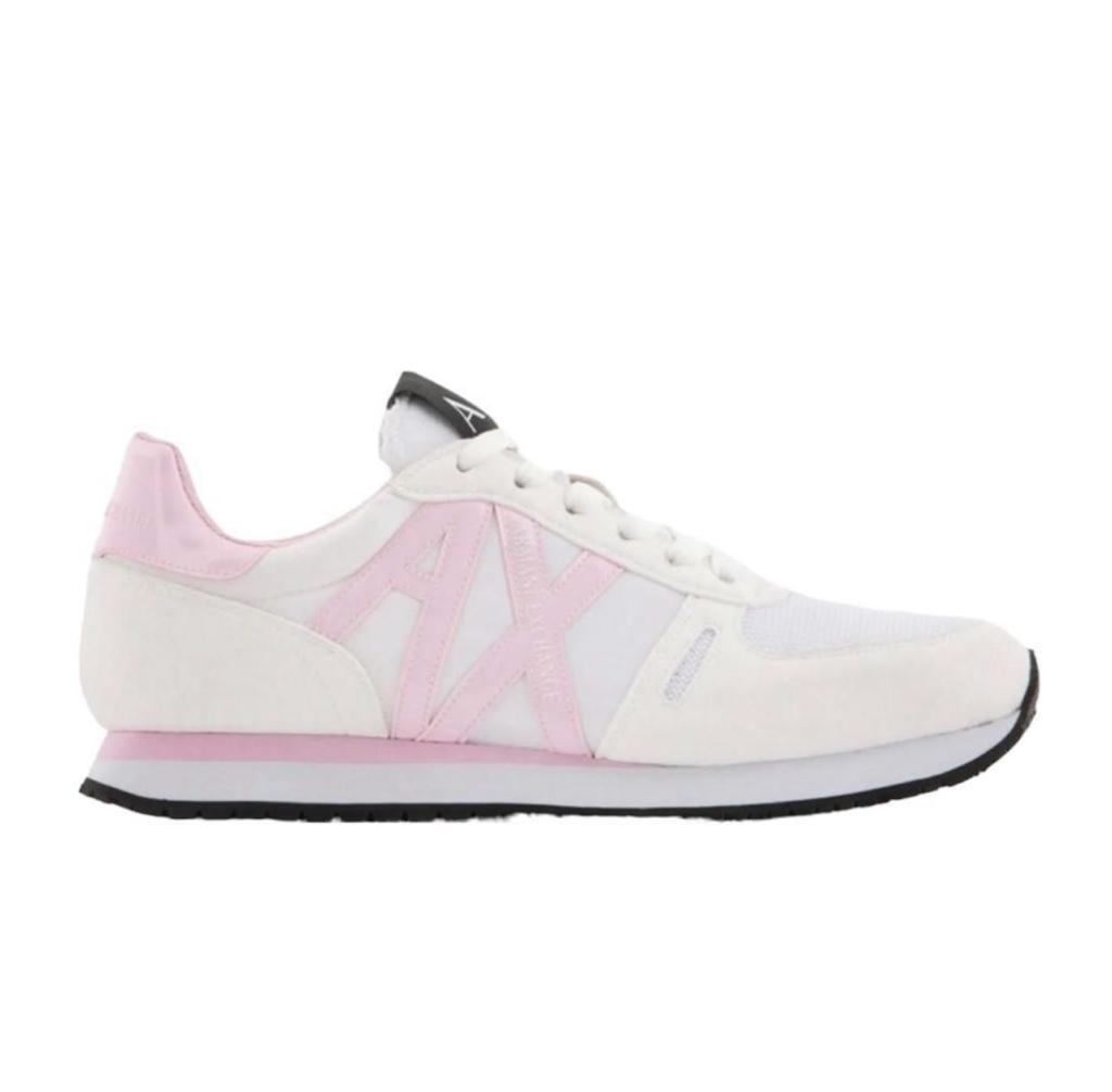 TENIS ARMANI EXCHANGE BLANCO CON ROSA PARA MUJER