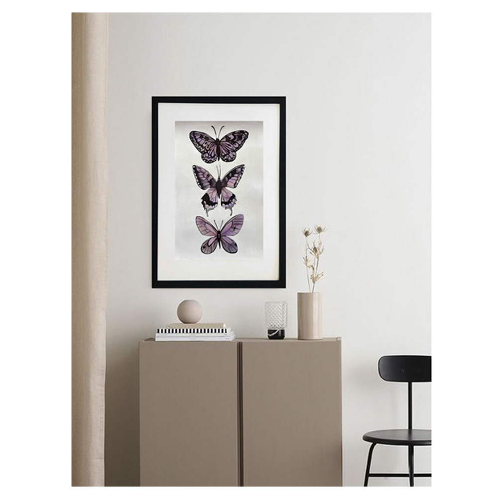 Cuadro decorativo de mariposas pintado totalmente a mano técnica acrílico