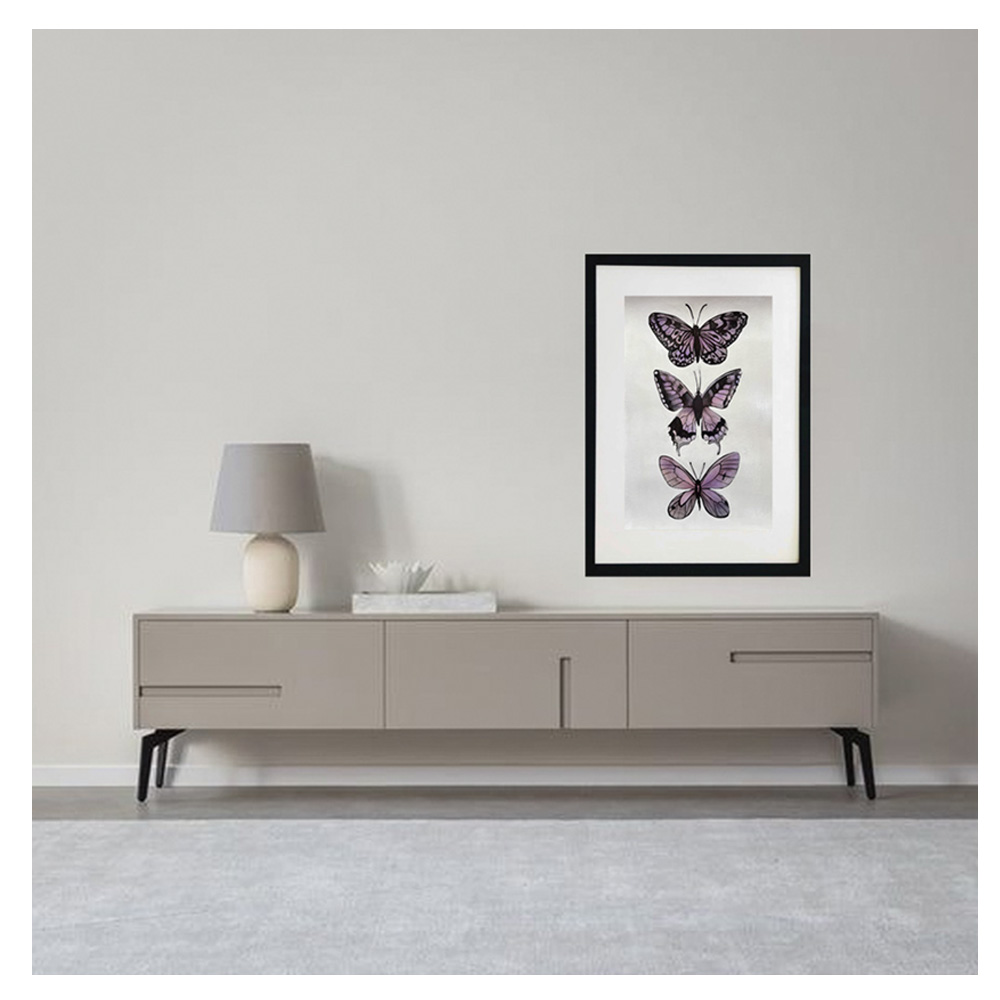 Cuadro decorativo de mariposas pintado totalmente a mano técnica acrílico