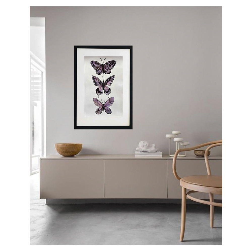 Cuadro decorativo de mariposas pintado totalmente a mano técnica acrílico