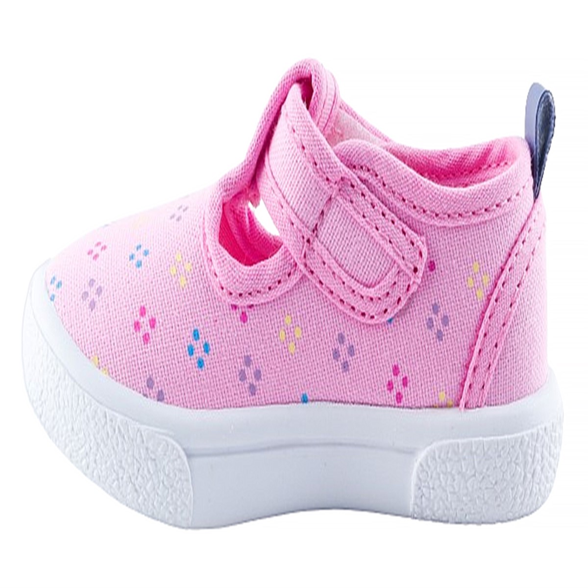 Tenis Niña Moñito Velcro Lona Arco Ortopédico Cómodo 625-r.