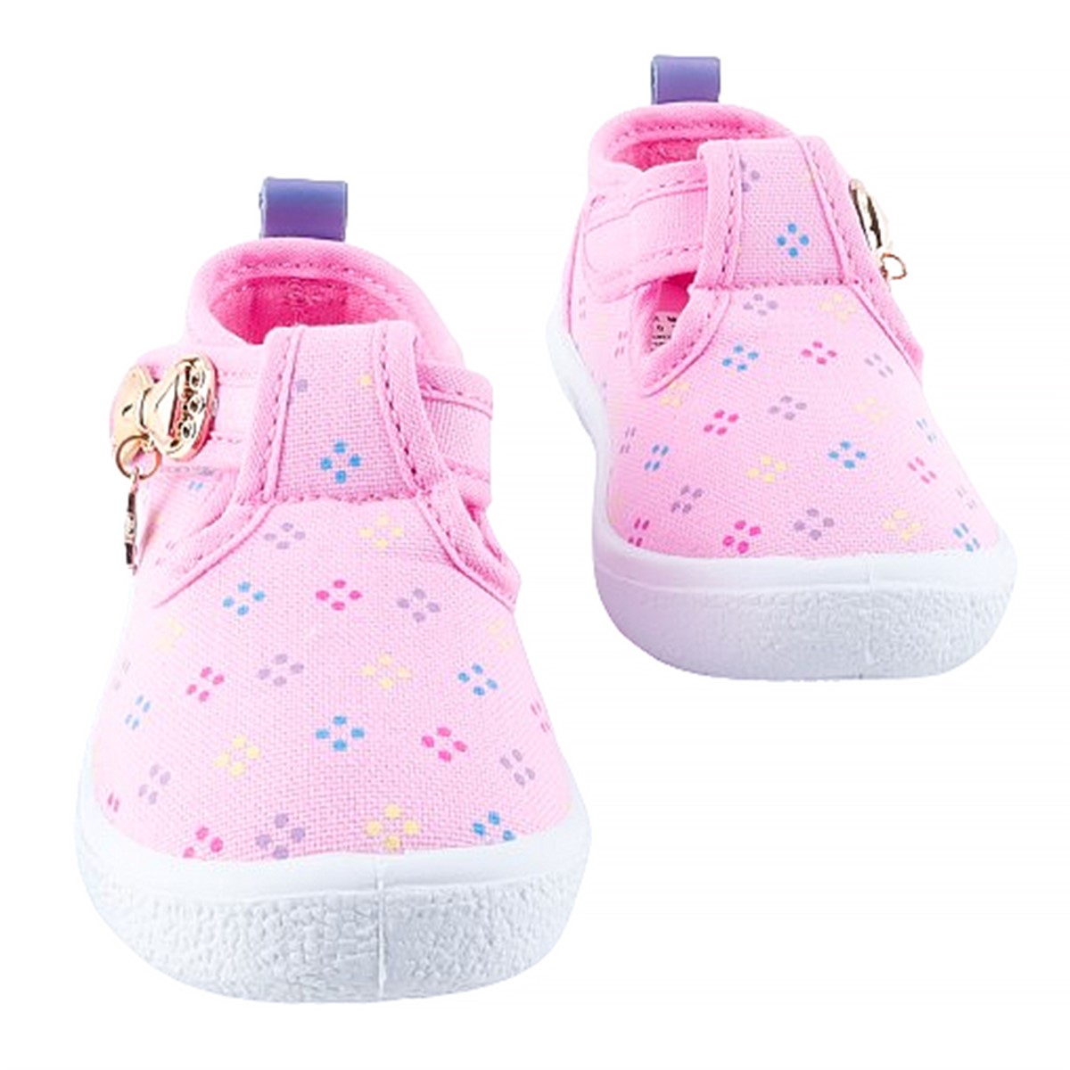 Tenis Niña Moñito Velcro Lona Arco Ortopédico Cómodo 625-r.