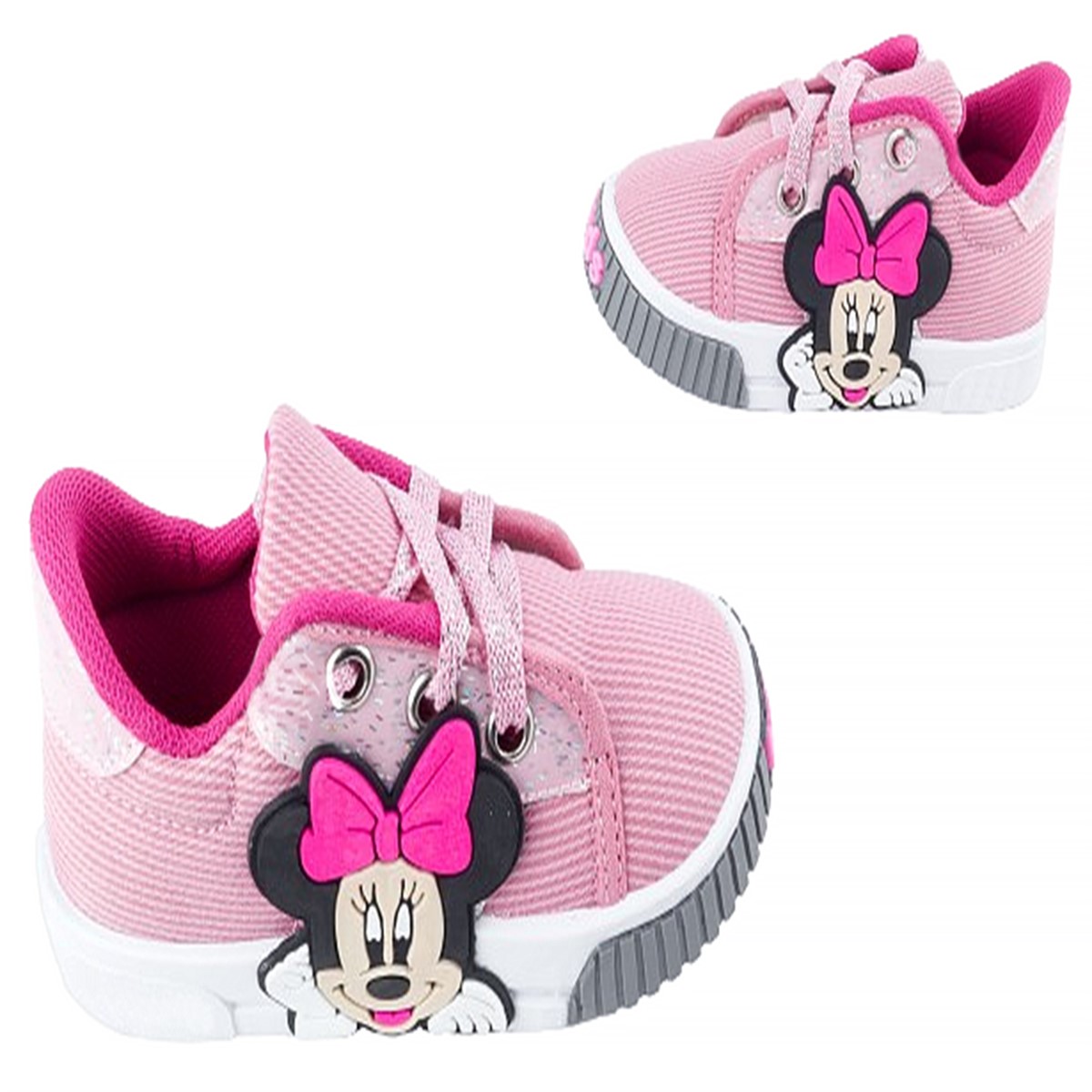 Tenis Niña Mimi Ratoncita Casual Rosa Lona Cómodo 632-rm...