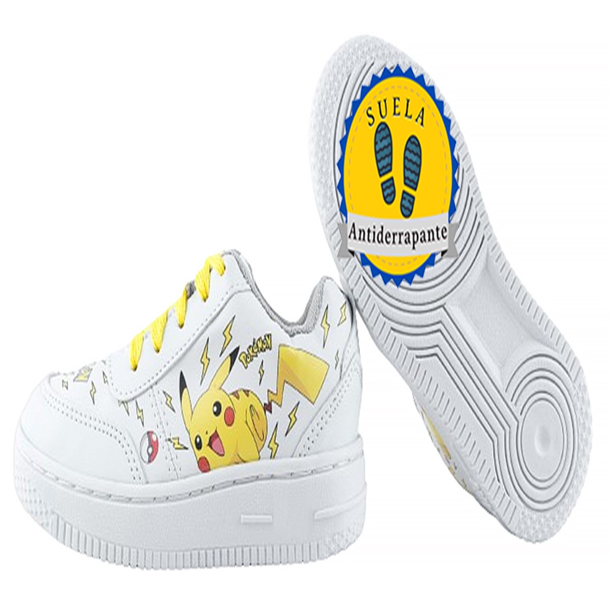 Tenis Juvenil Pokemon Pikachu Cosidos Cómodos 309-a-bap.