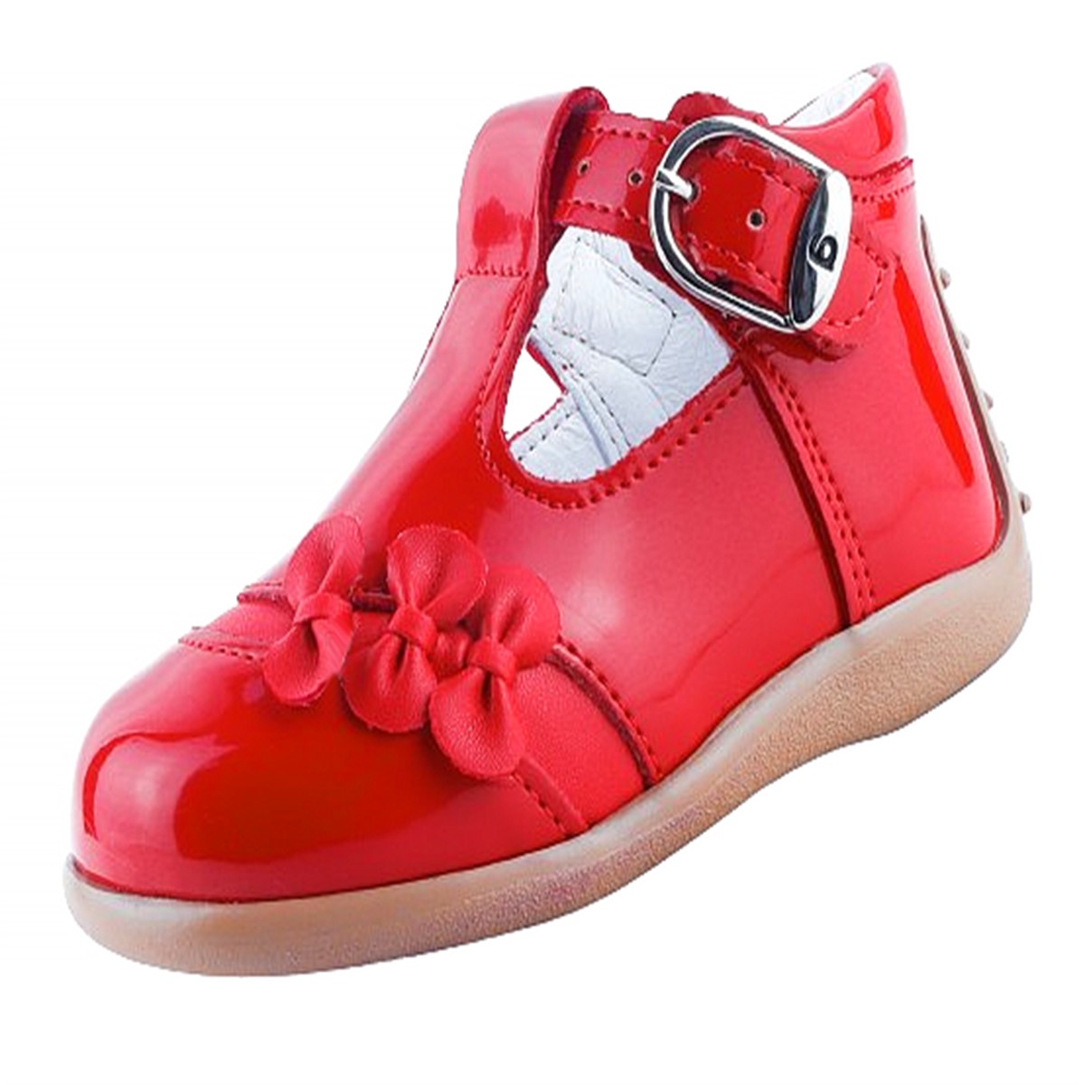 Zapato Niña Bebé Andanenes Arco Soporte Charol Rojo 6435-cr