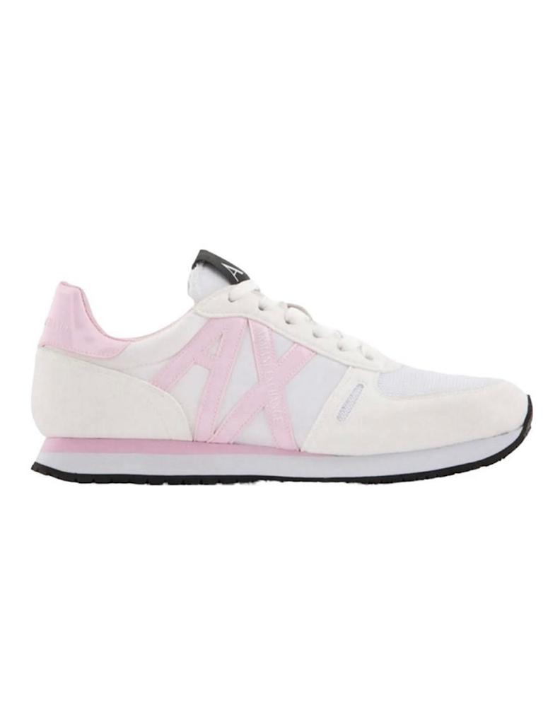 TENIS ARMANI EXCHANGE BLANCO CON ROSA PARA MUJER