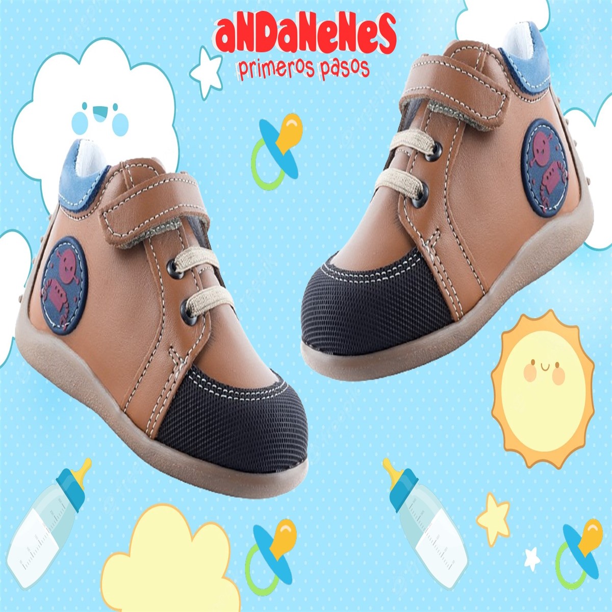 Zapato Niño Bebé Andanenes Arco Soporte 100% Piel 6445-ma