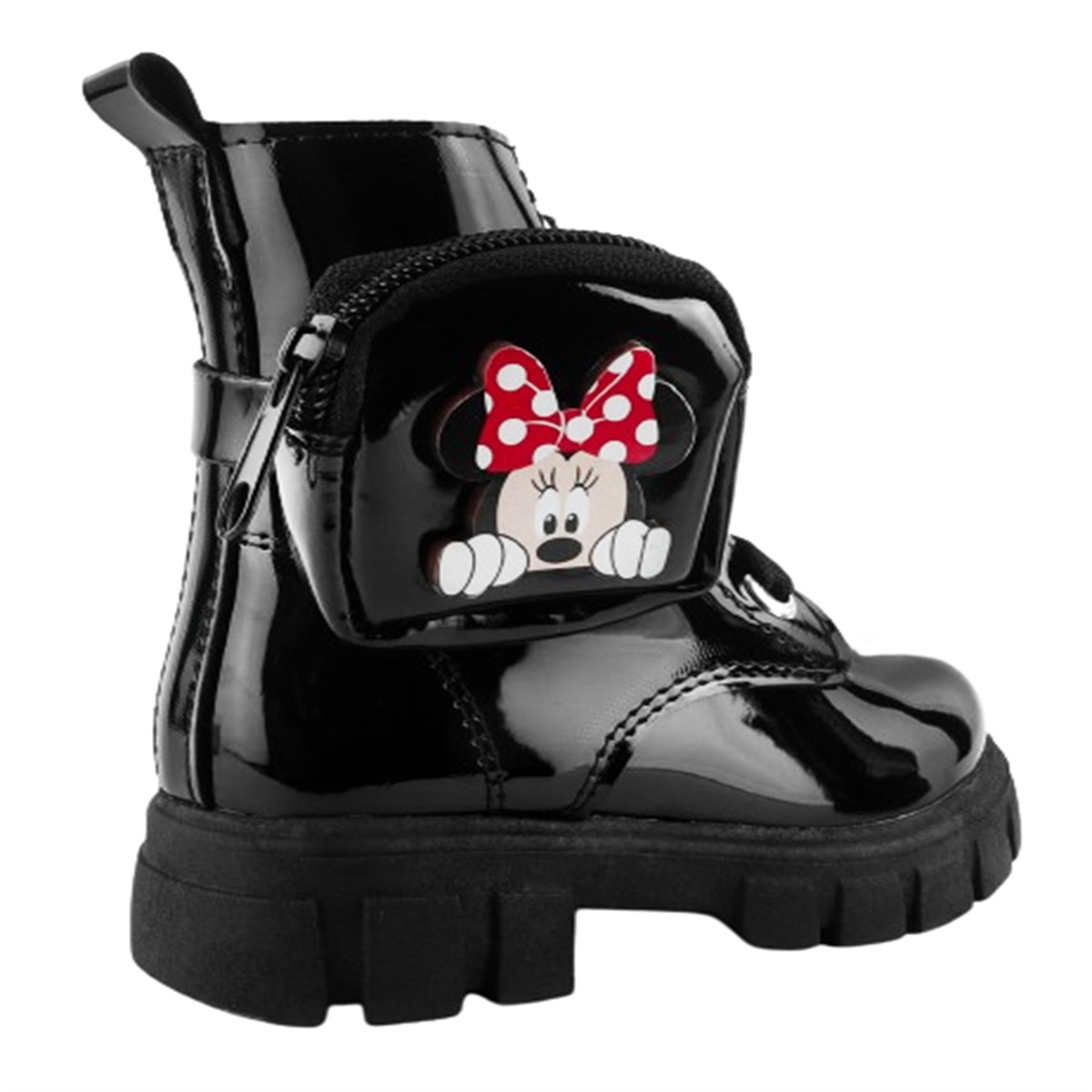 Botas Niña Mimi Arco Ortopédico Bolsita Charol Negro 6016-nm