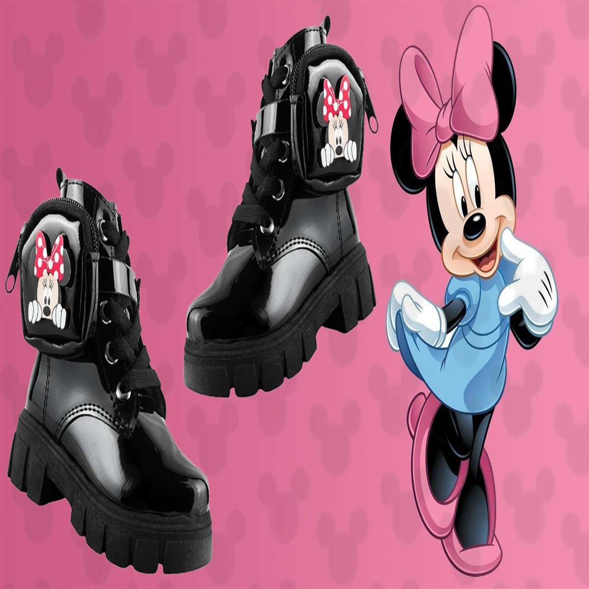 Botas Niña Mimi Arco Ortopédico Bolsita Charol Negro 6016-nm