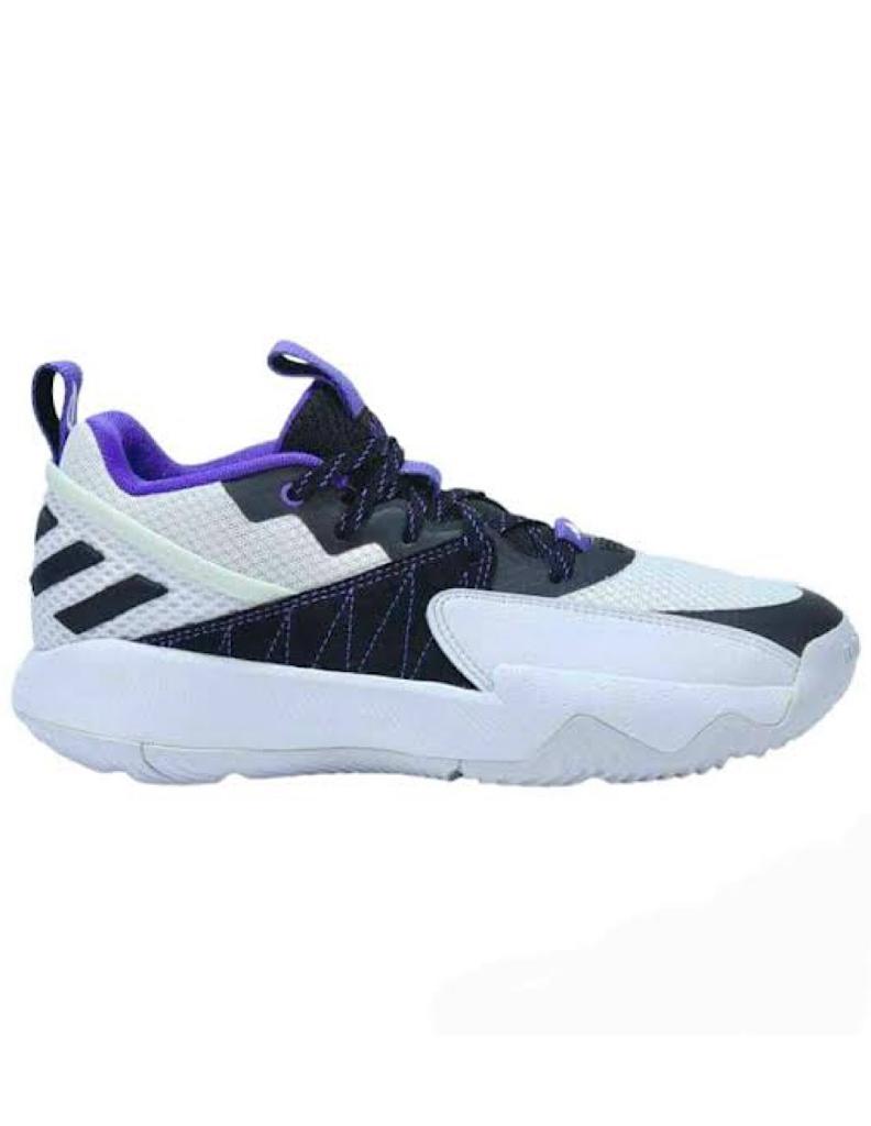 TENIS ADIDAS DAME EXTPLY 2.0 NEGRO CON BLANCO Y MORADO