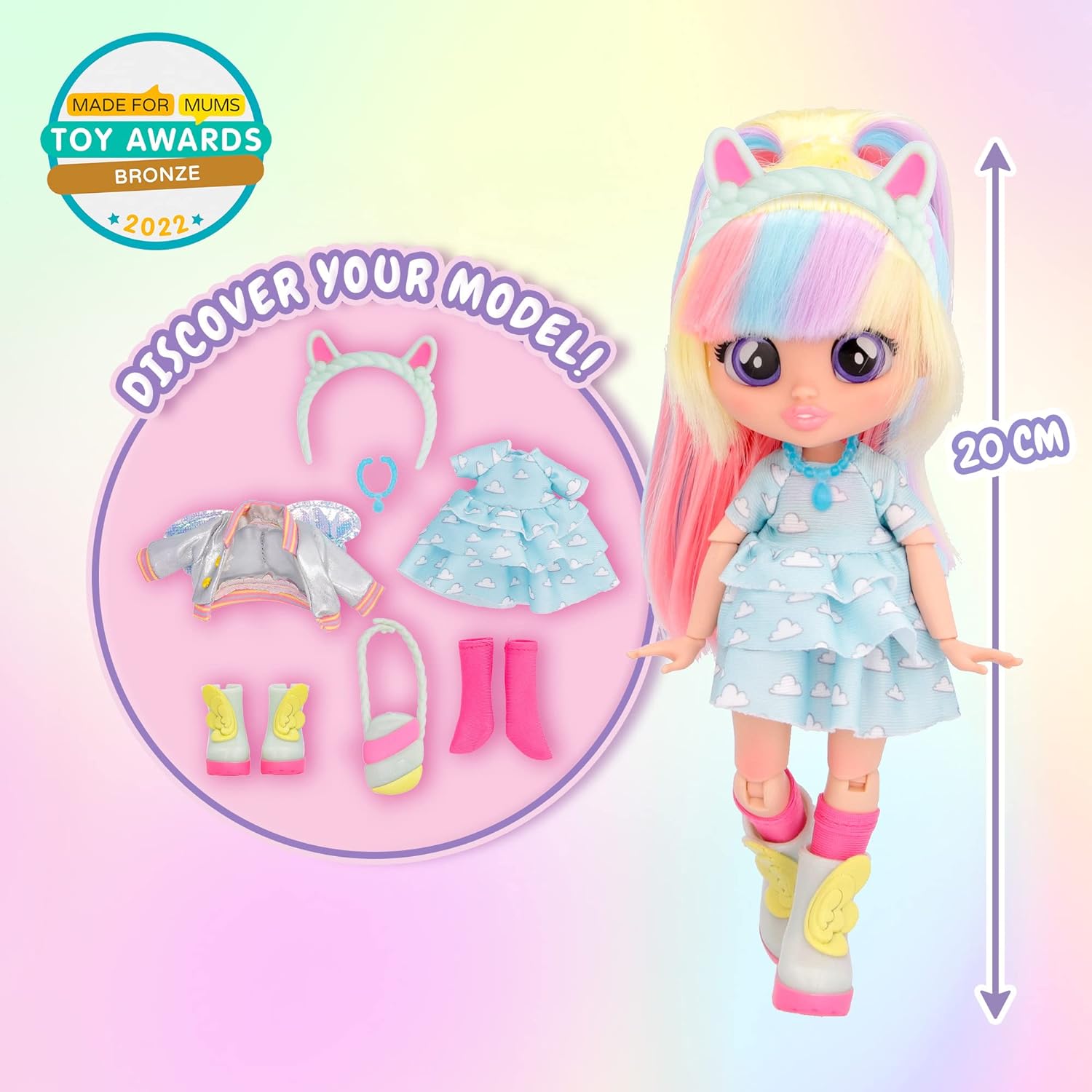 Cry Babies Bff Muñeca Jenna Con Sorpresas, 20 Cm Temporada 1