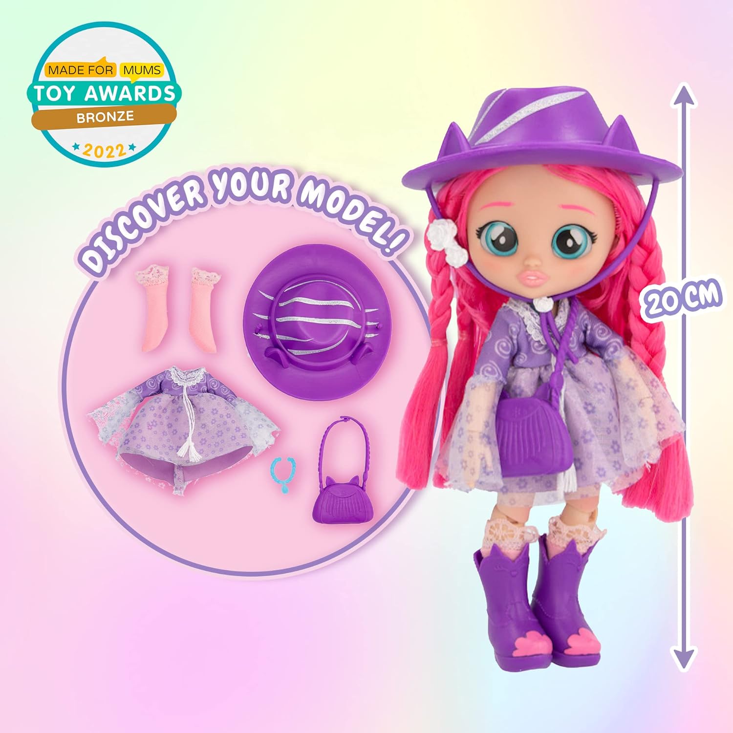 Cry Babies Bff Muñeca Katie Con Sorpresas, 20 Cm Temporada 1