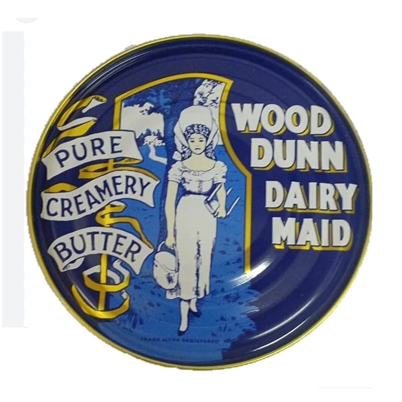 Mantequilla Azul Wood Dunn Dairy Maid cremosa pura en Lata de 454 g