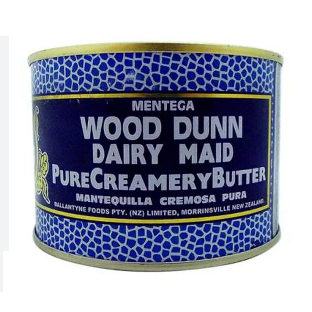 Mantequilla Azul Wood Dunn Dairy Maid cremosa pura en Lata de 454 g