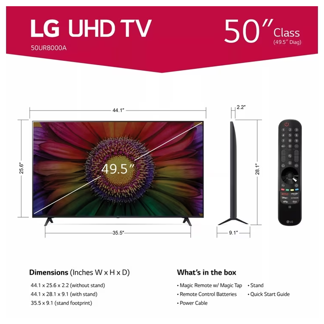 Smart TV LG 50'' Class Ur8000 Series 4K UHD LED LCD