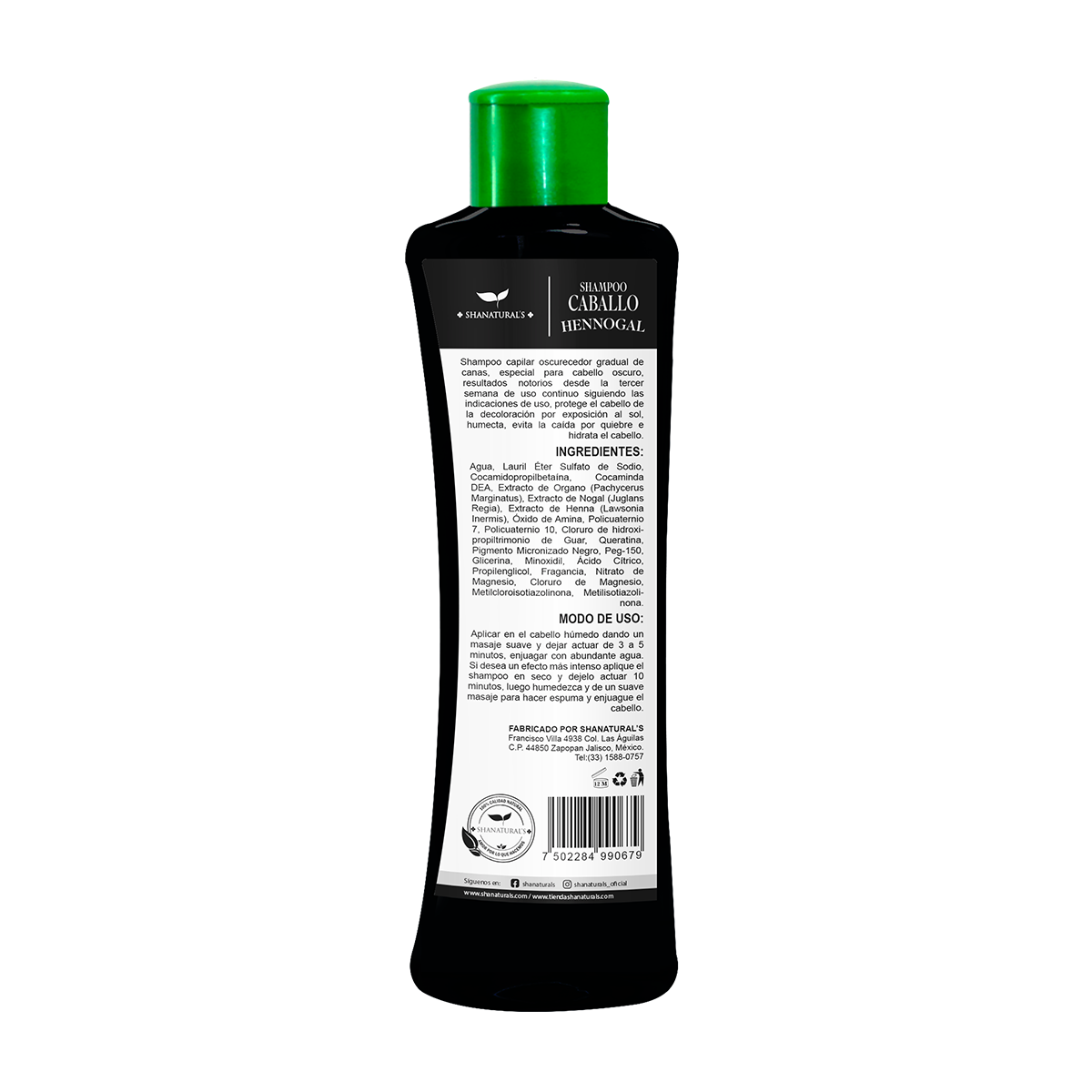 Shampoo Caballo Hennogal 500 ml Shanatural's