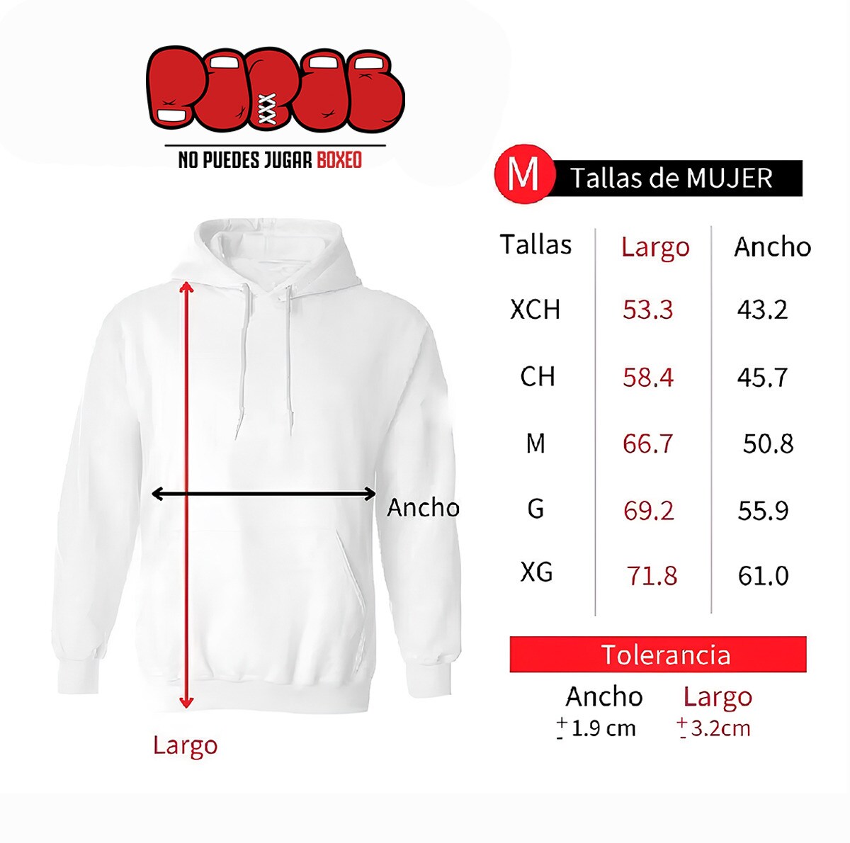 SUDADERA NO PUEDES JUGAR BOXEO NOCAUT! MUJER