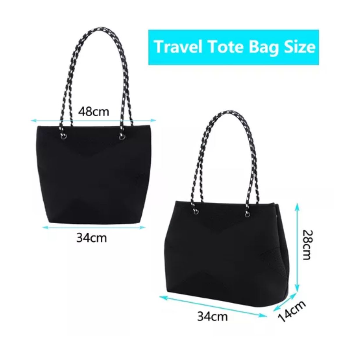 Bolsa De Lona De Gran Capacidad Urban Fashion negro