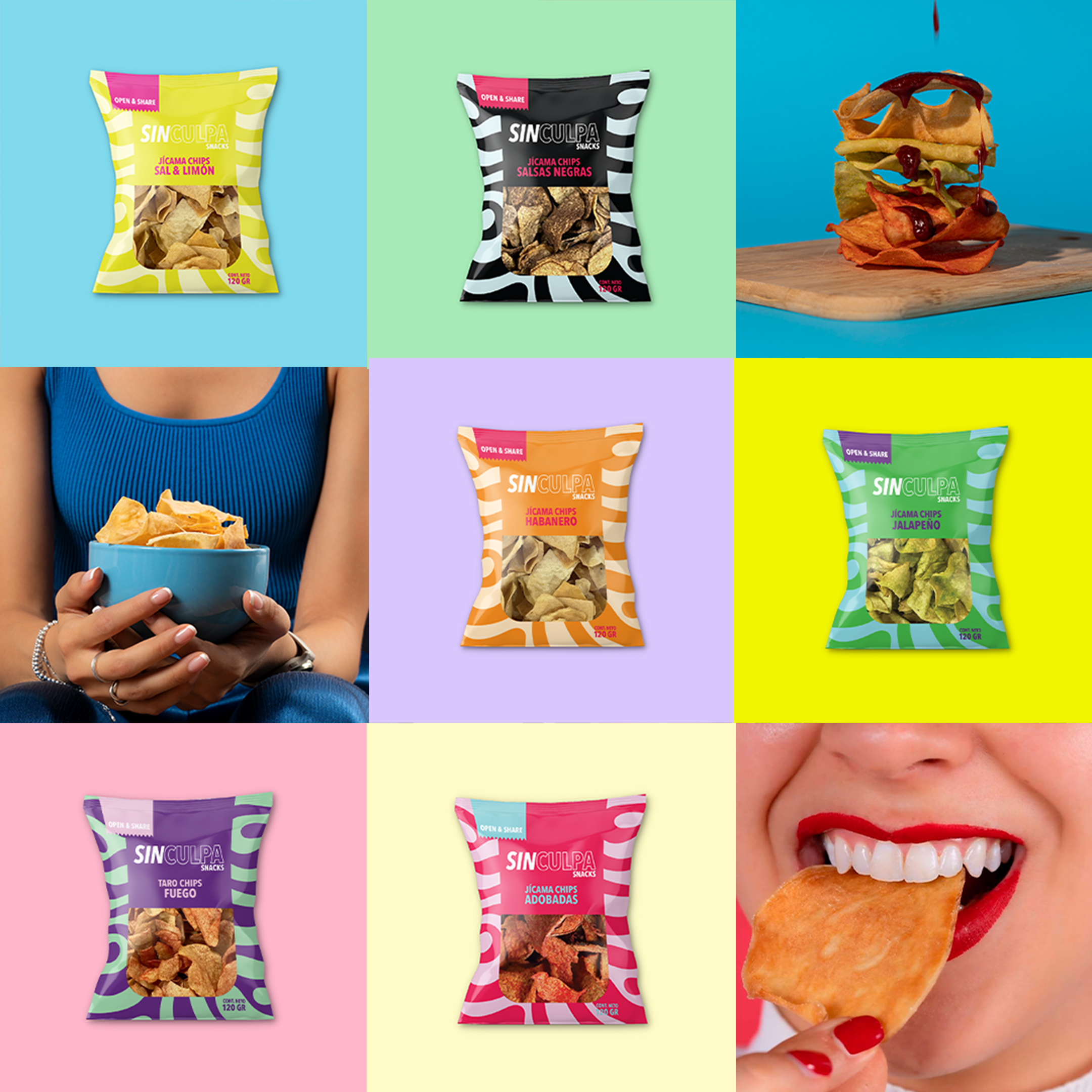 Snack Jicama deshidratado | 5 Bolsas x 120gr | Snacks Saludables | Botanas Saludables | Sabor Fuego
