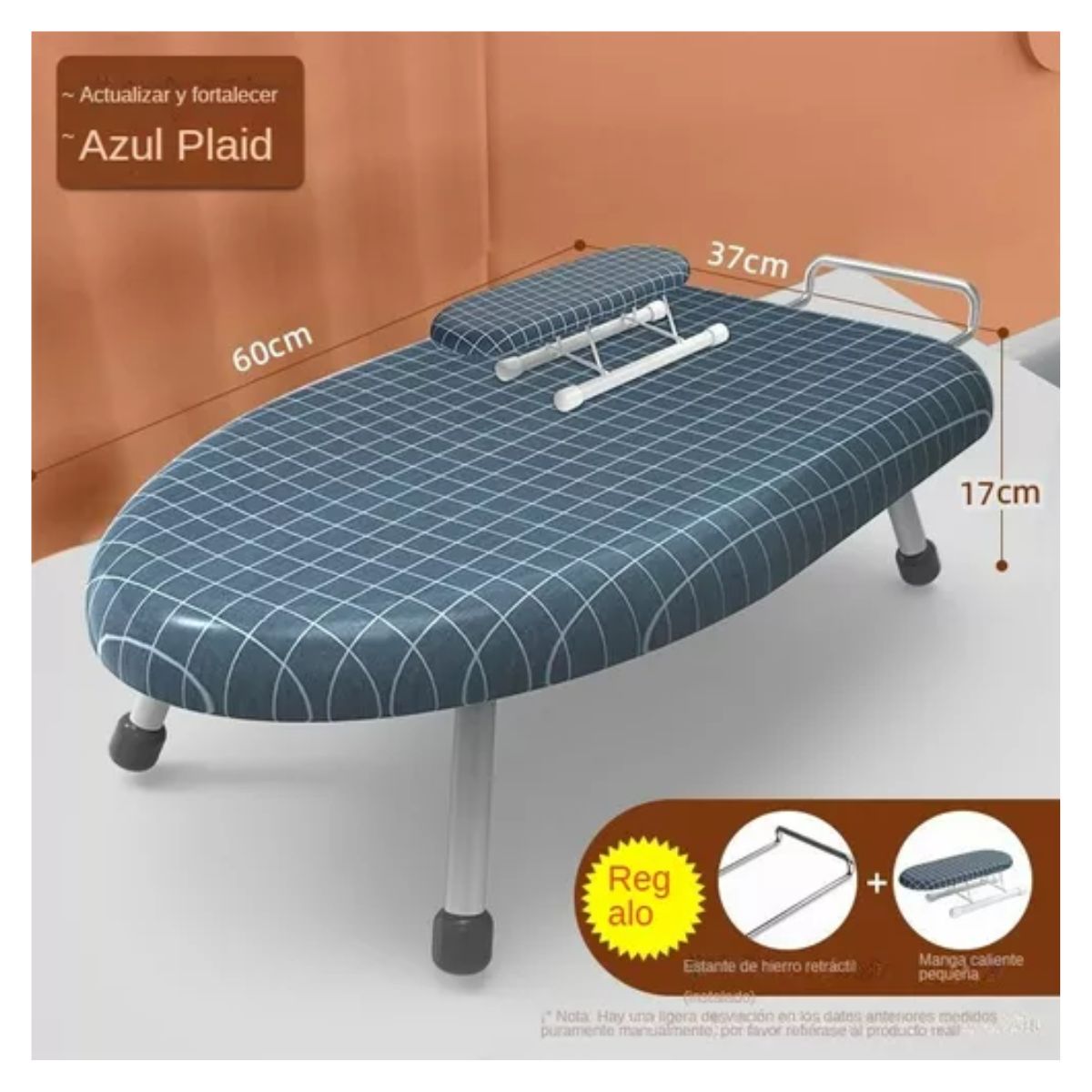 Tabla De Planchar Plegable Sobremesa azul