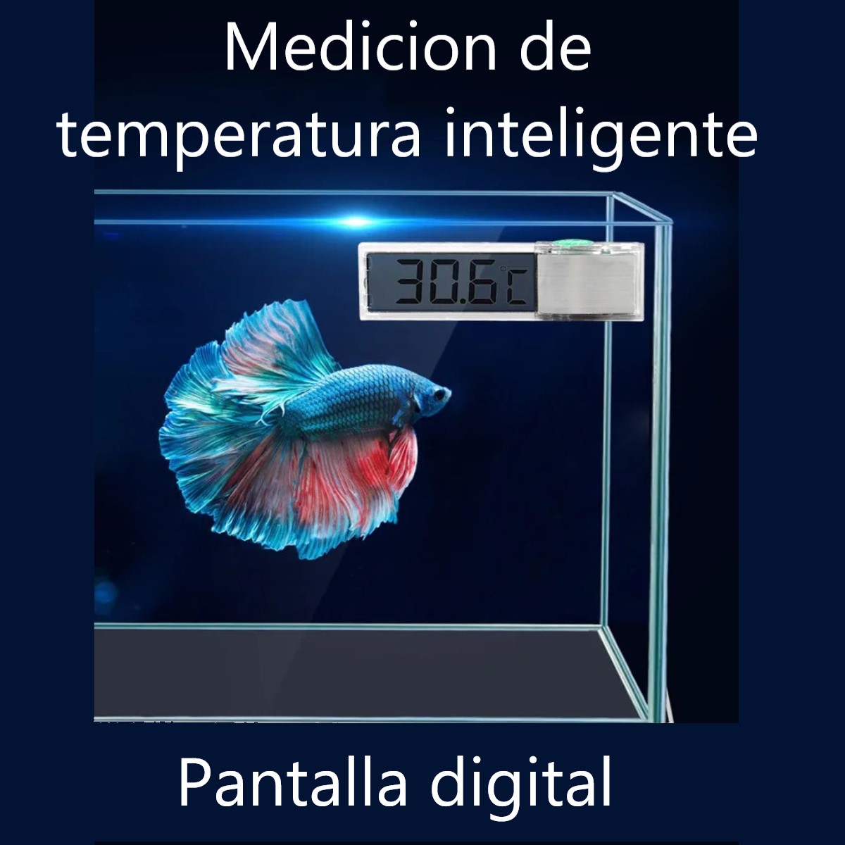 Termómetro medidor electrónico temperatura agua acuario 3D Digital accesorios dorado salado dulce