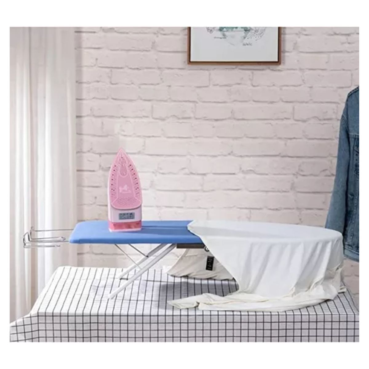 Burro De Planchar Plegable Multifuncional Mesa De Planchar azul