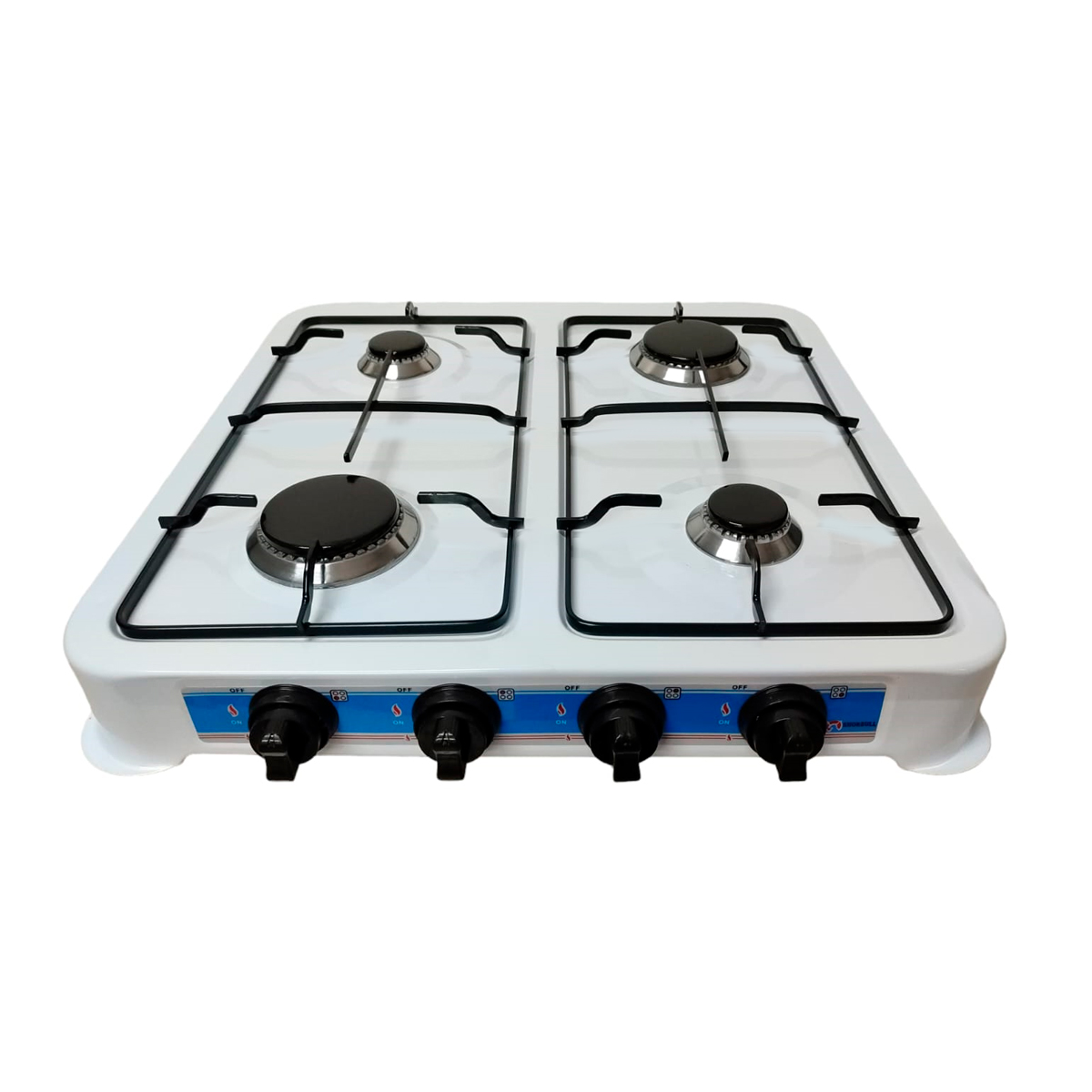 Parrilla Estufa Mesa Gas 4 quemadores Acero Blnaca Shorbull.