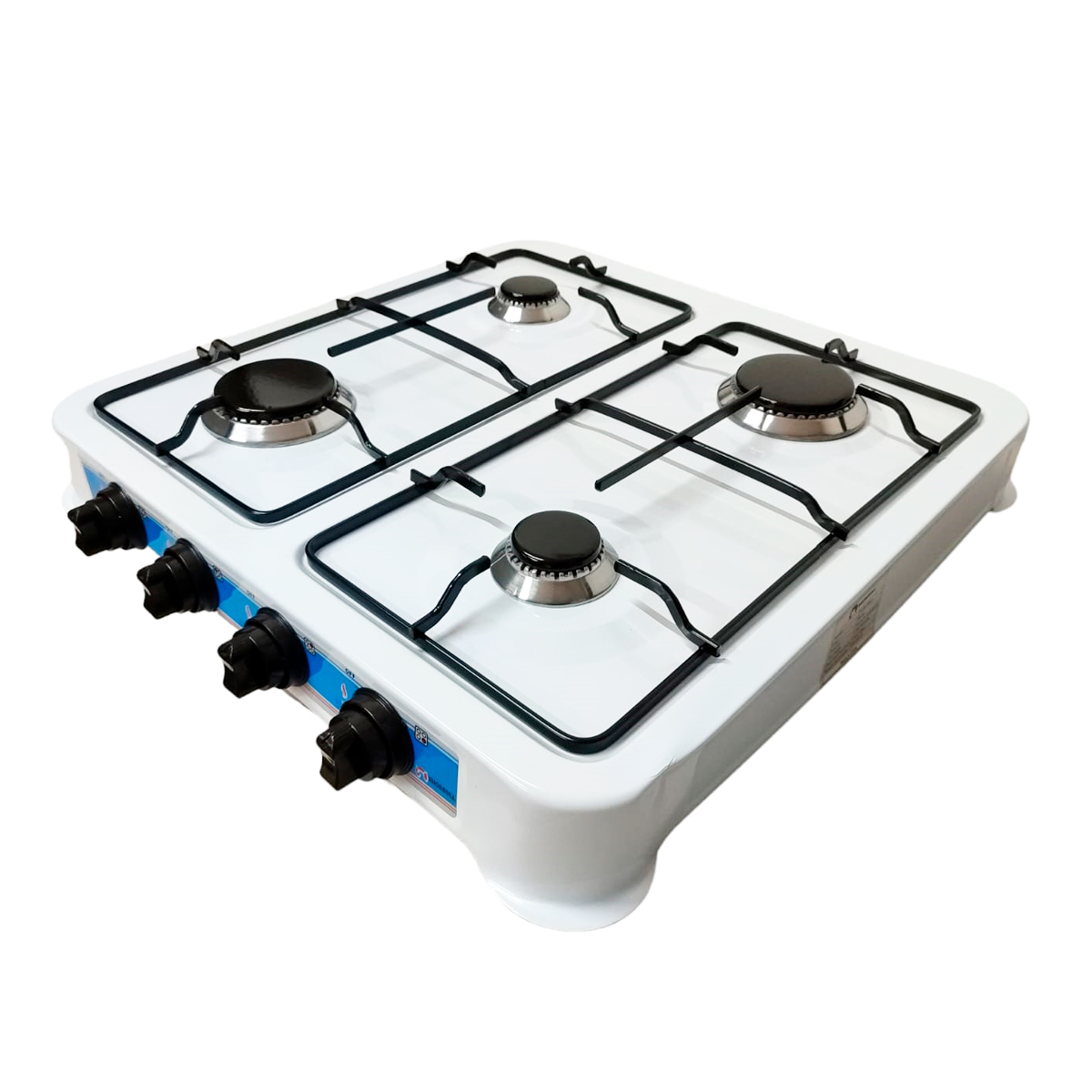 Parrilla Estufa Mesa Gas 4 quemadores Acero Blnaca Shorbull.