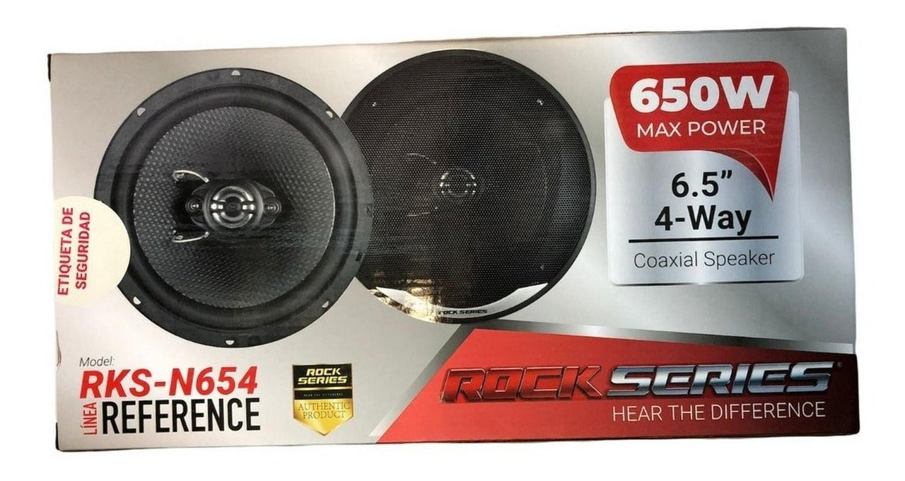 Bocinas coaxiales Rock Series RKS-N654, 6.5 pulgadas 4 VIAS 165W MAX.