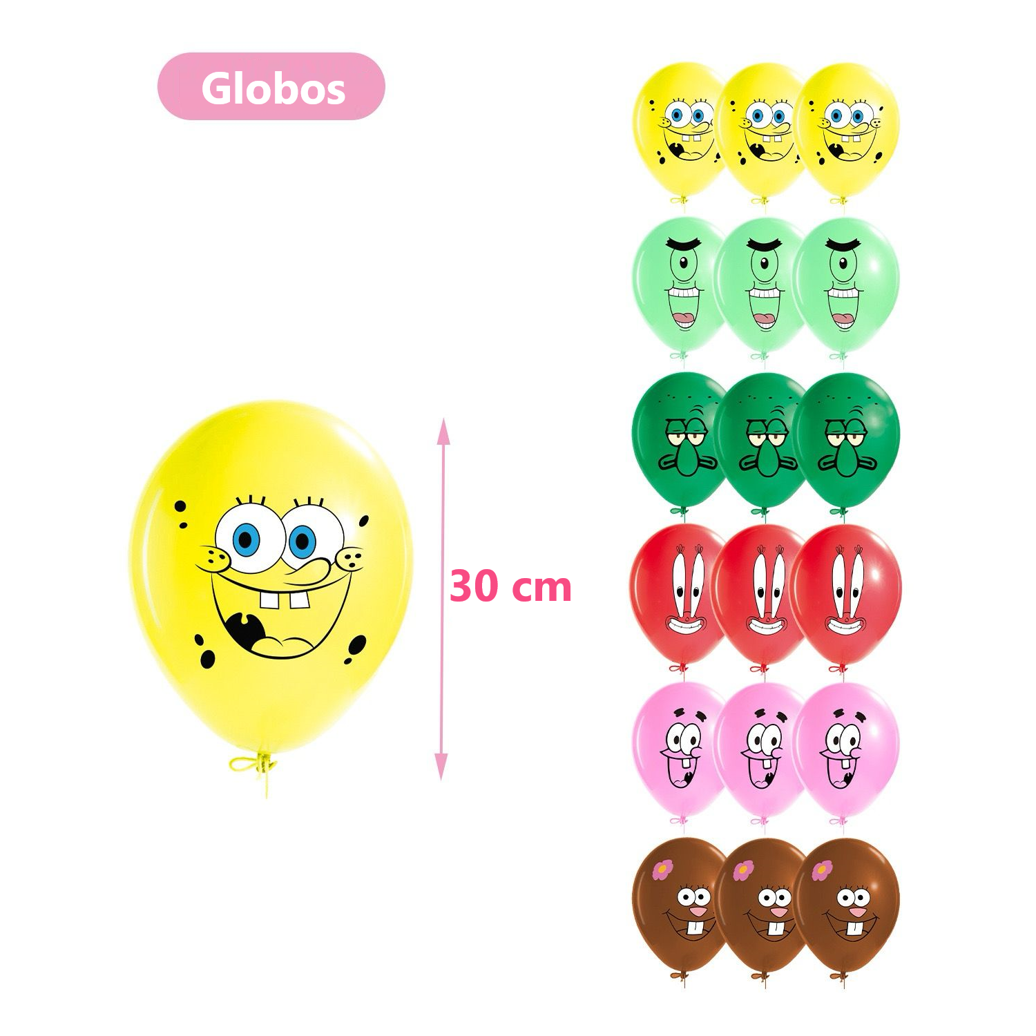 Kit De Decoración Para Cumpleaños 73 Pcs Sponge Bob Fiesta
