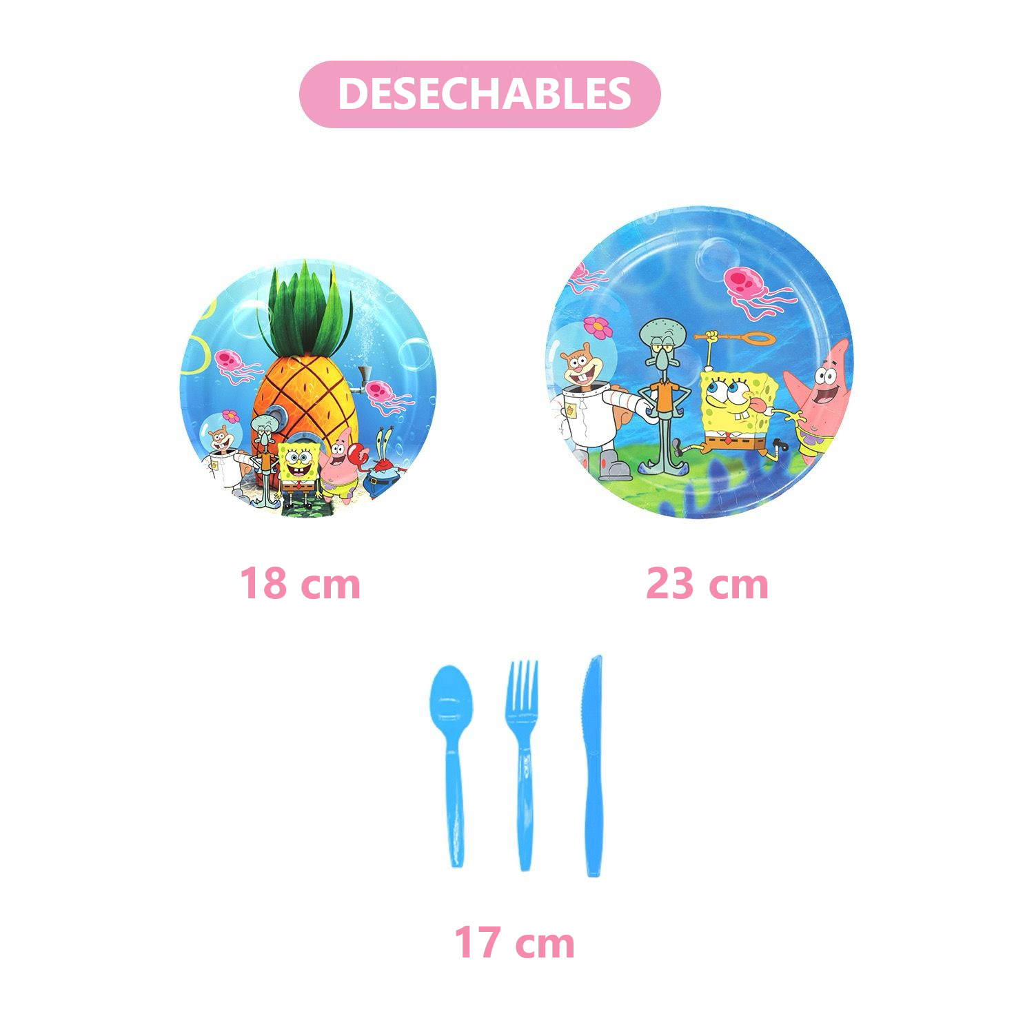 Kit De Decoración Para Cumpleaños 73 Pcs Sponge Bob Fiesta