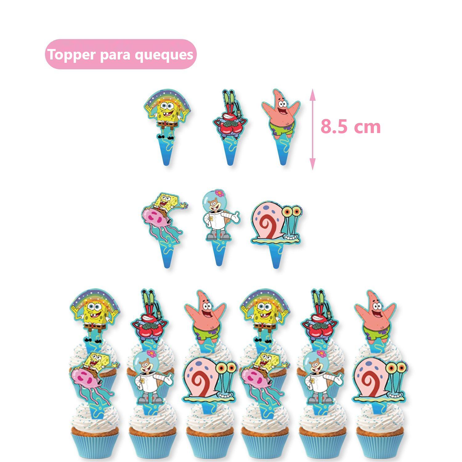 Kit De Decoración Para Cumpleaños 73 Pcs Sponge Bob Fiesta